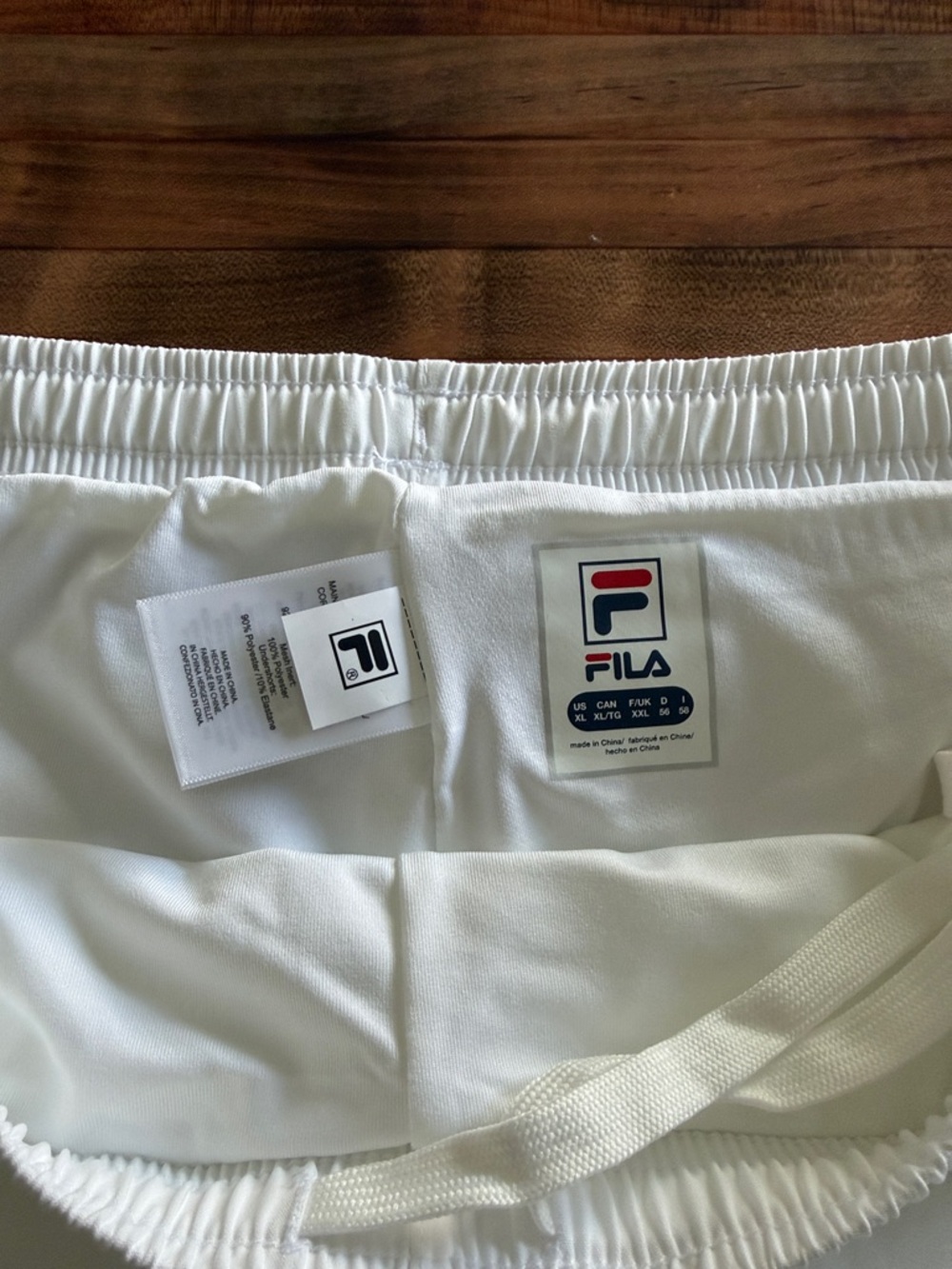 Fila White Athletic Shorts with Branded Tag - Picture 2 of 6